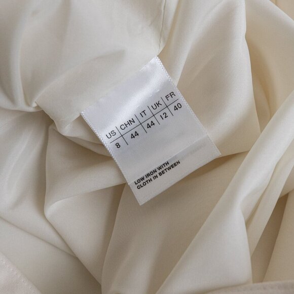 Lafayette 148 New York Bleecker Pant Straigth Office Trouser Ecru / Cloud White - Picture 12 of 14